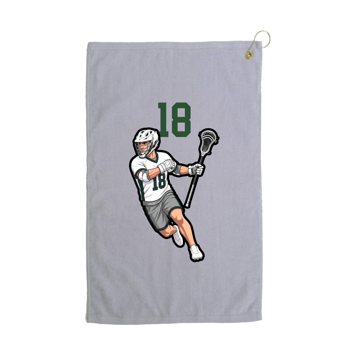 Golf Towel — Number Top in Grey