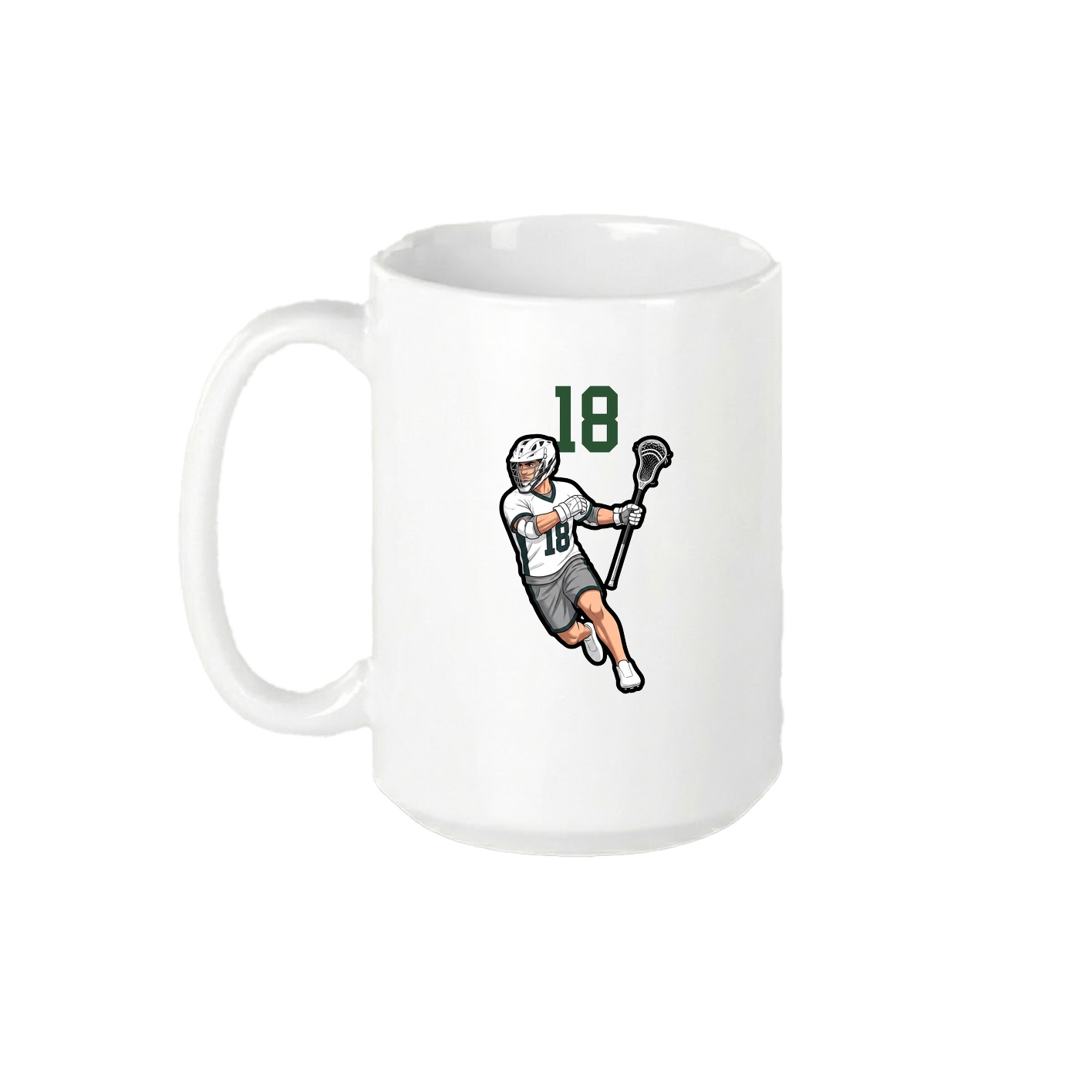 15oz Coffee Mug — Number Top in White