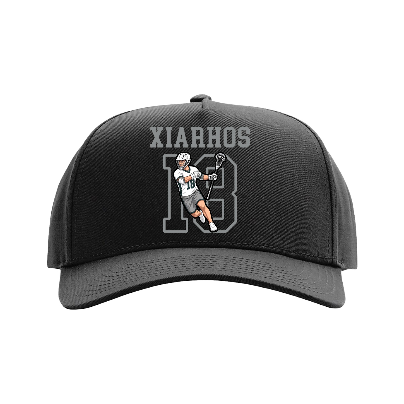 Full Fabric Five-Panel Champ Cap — Shirsey in Black