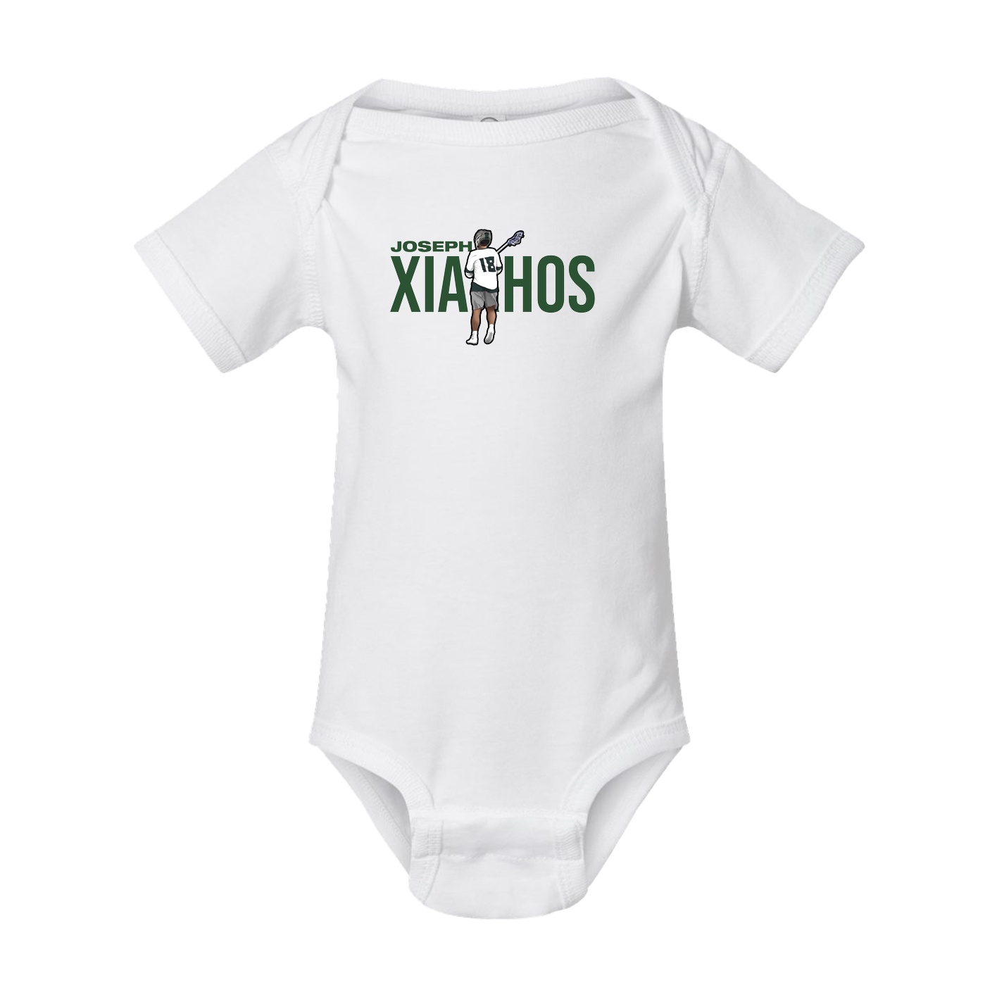 Baby Onesie — Player Name in White