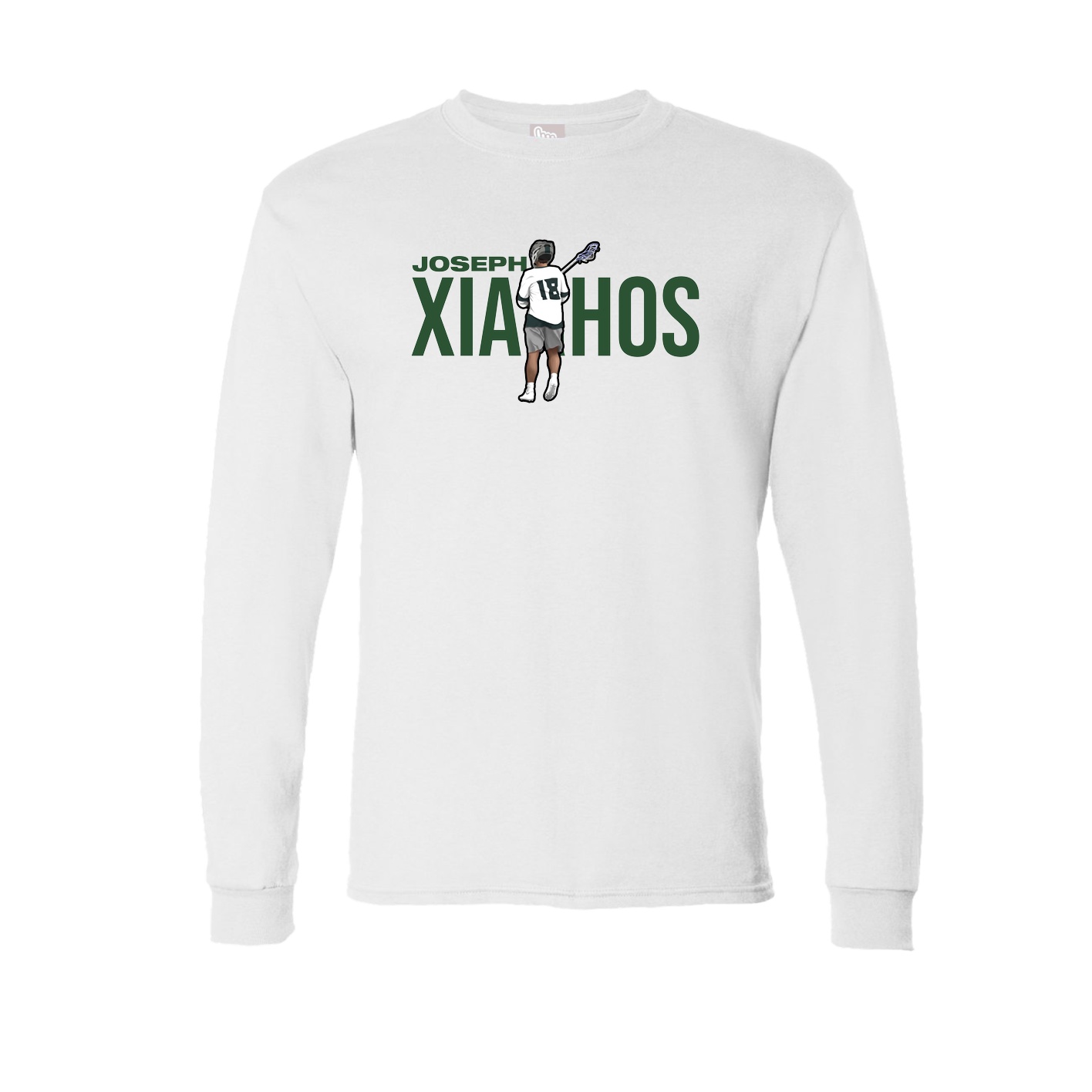 Long Sleeve Tee — Player Name in White