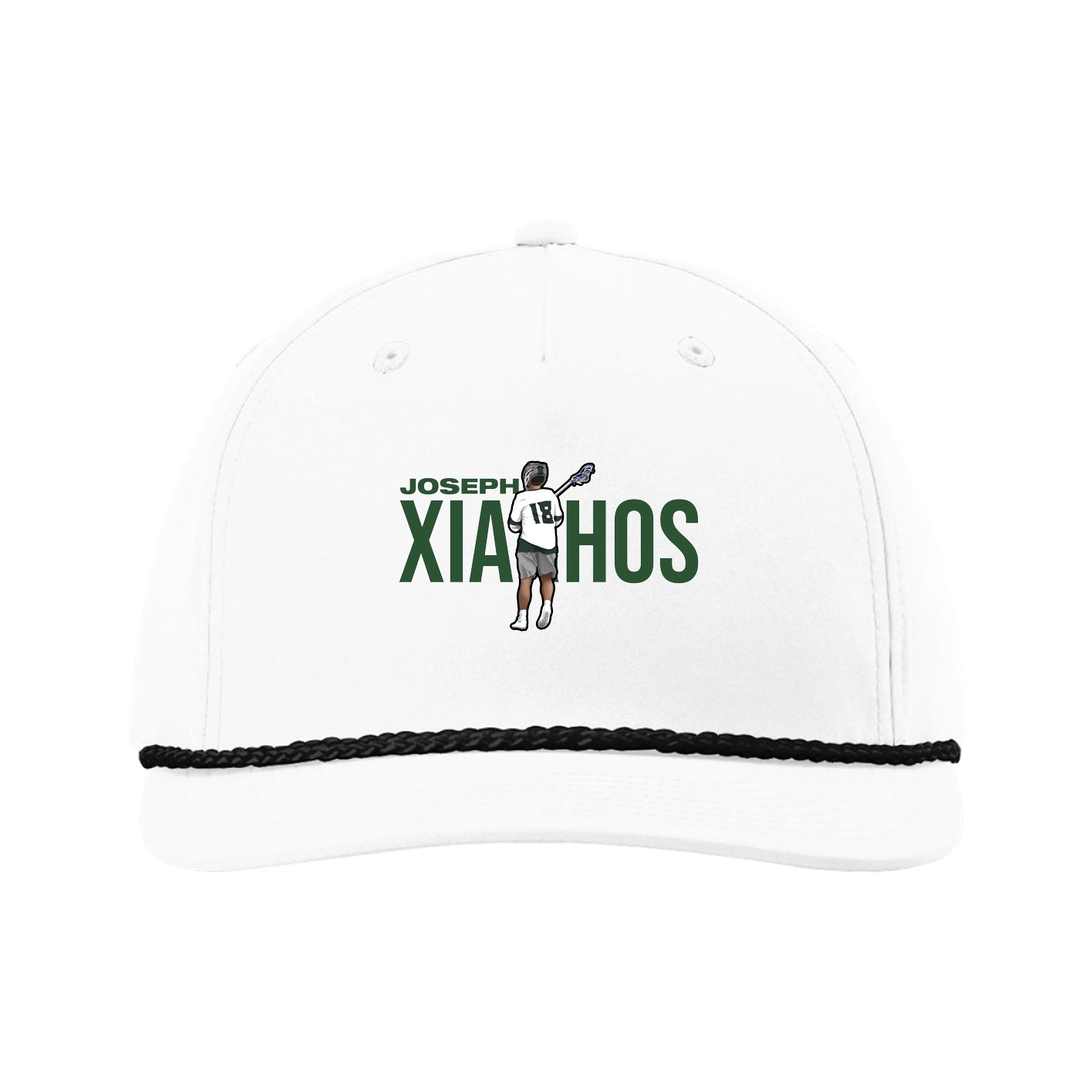 Five-Panel Classic Rope Cap — Player Name in White