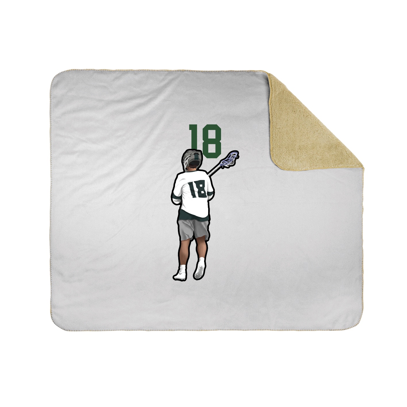 Throw Blanket — Number Top in White