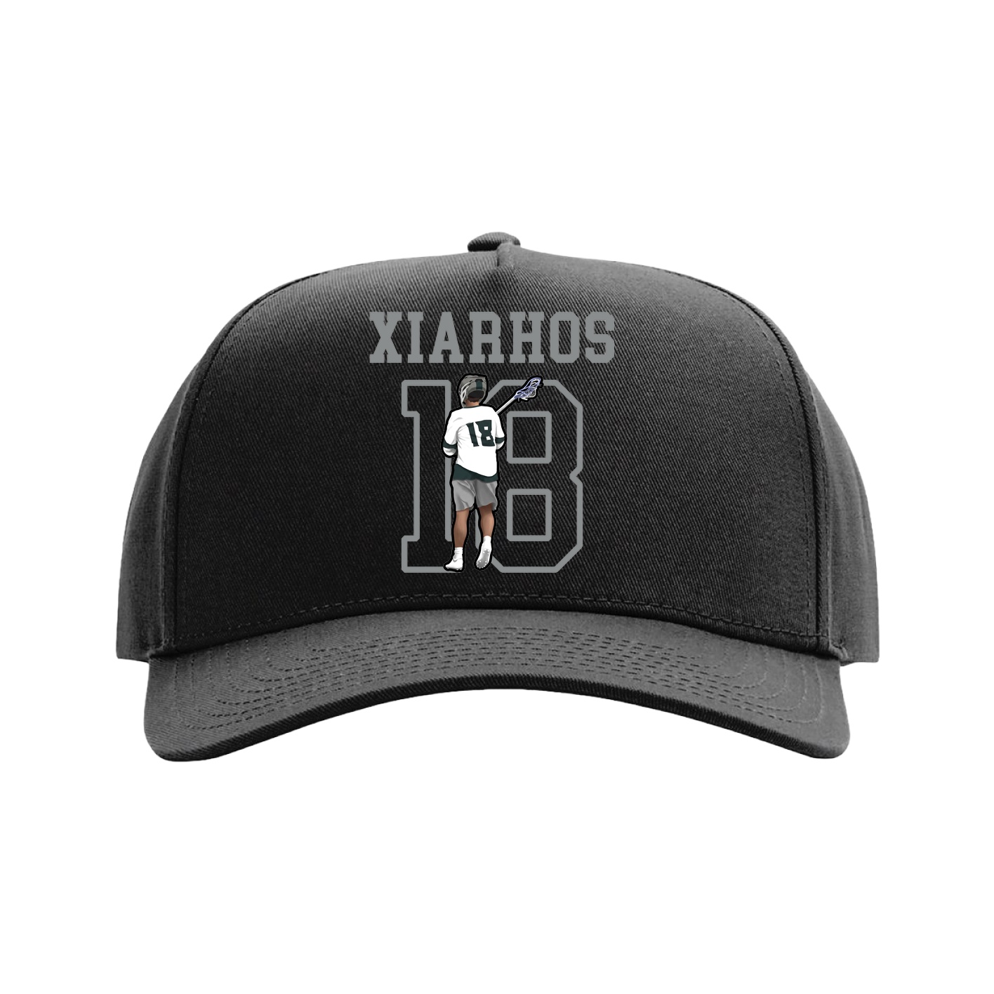 Full Fabric Five-Panel Champ Cap — Shirsey in Black