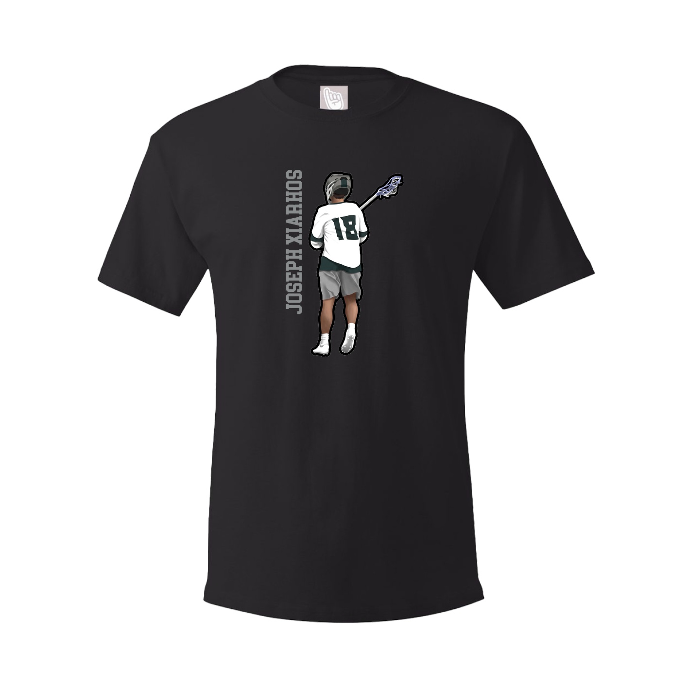 Youth Tee — Name Vertical in Black