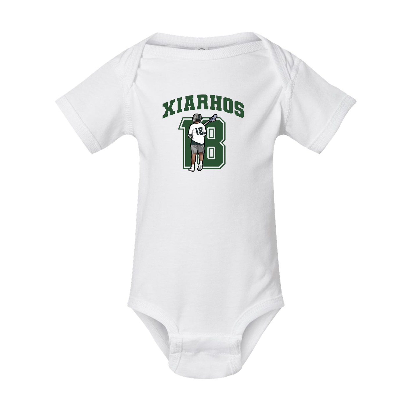 Baby Onesie — Number in White