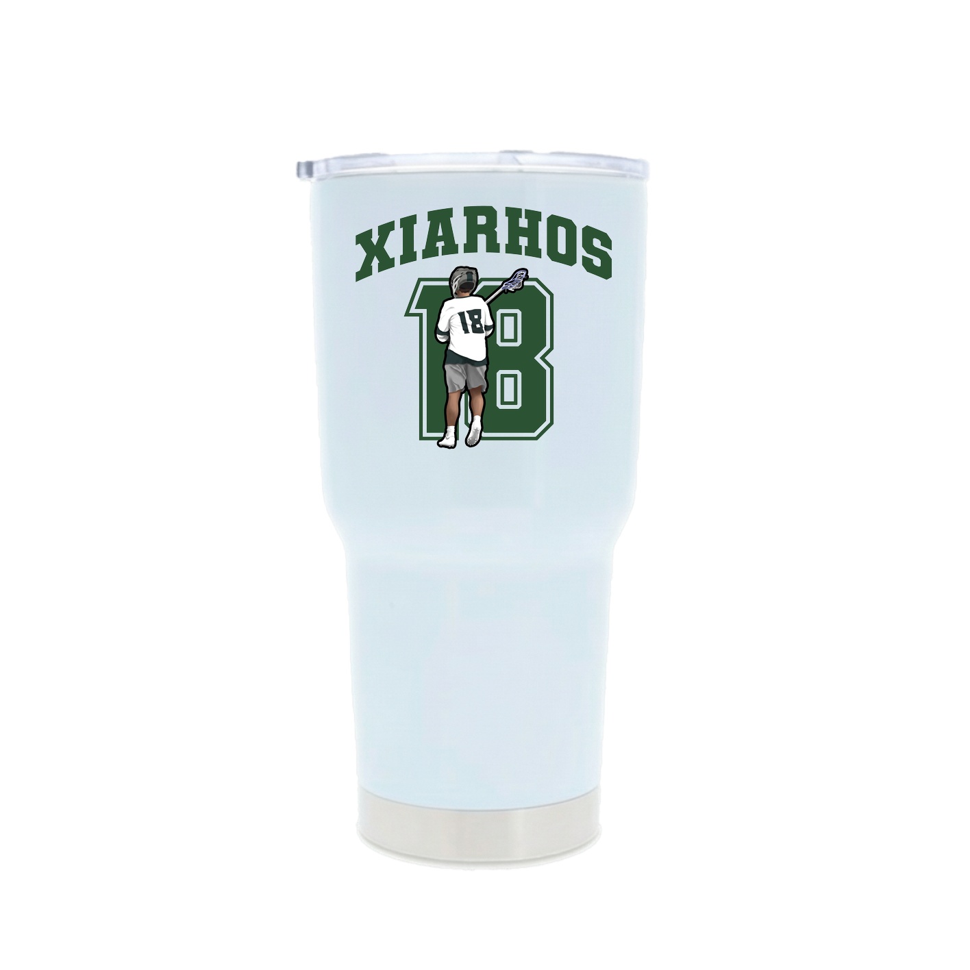 30oz Stainless Steel Tumbler — Number in White