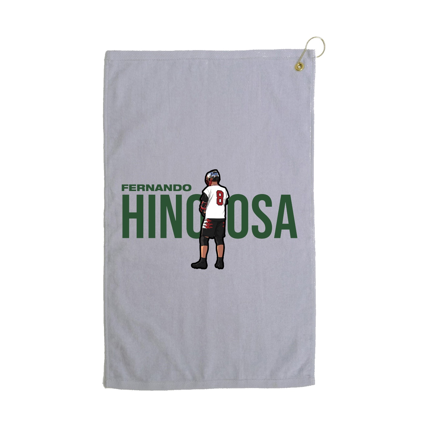 Golf Towel — Player Name in Grey