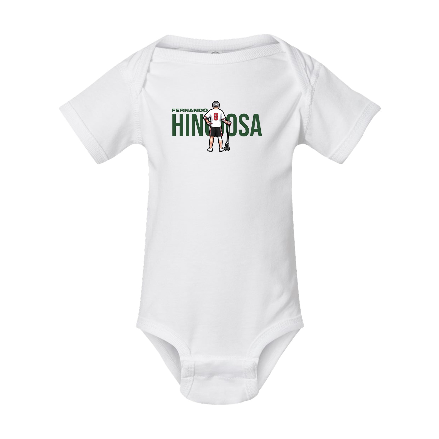 Baby Onesie — Player Name in White
