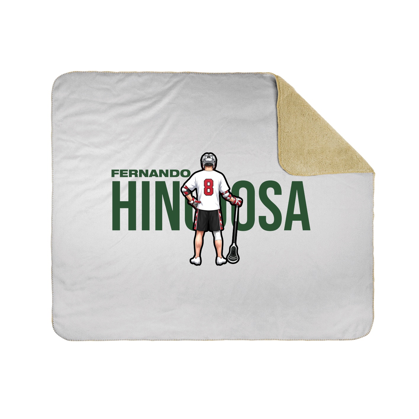 Throw Blanket — Player Name in White