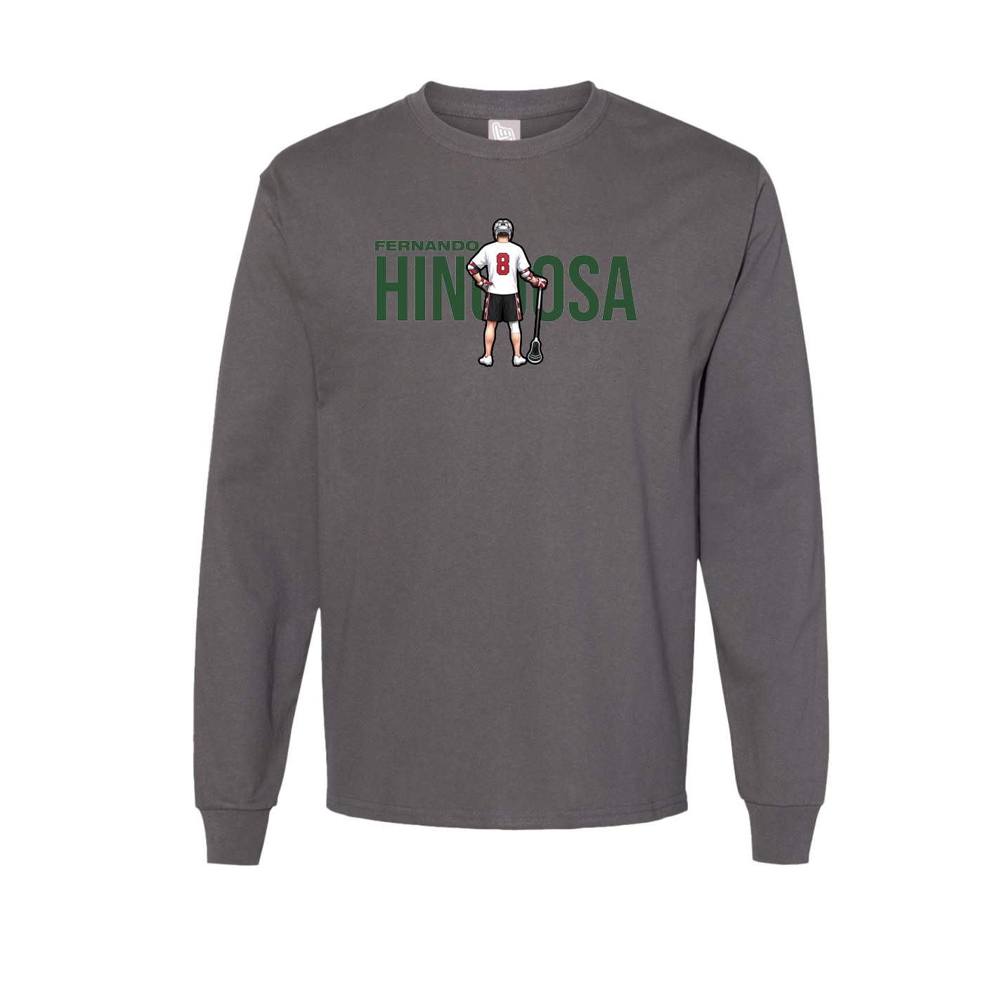 Long Sleeve Tee — Player Name in Grey