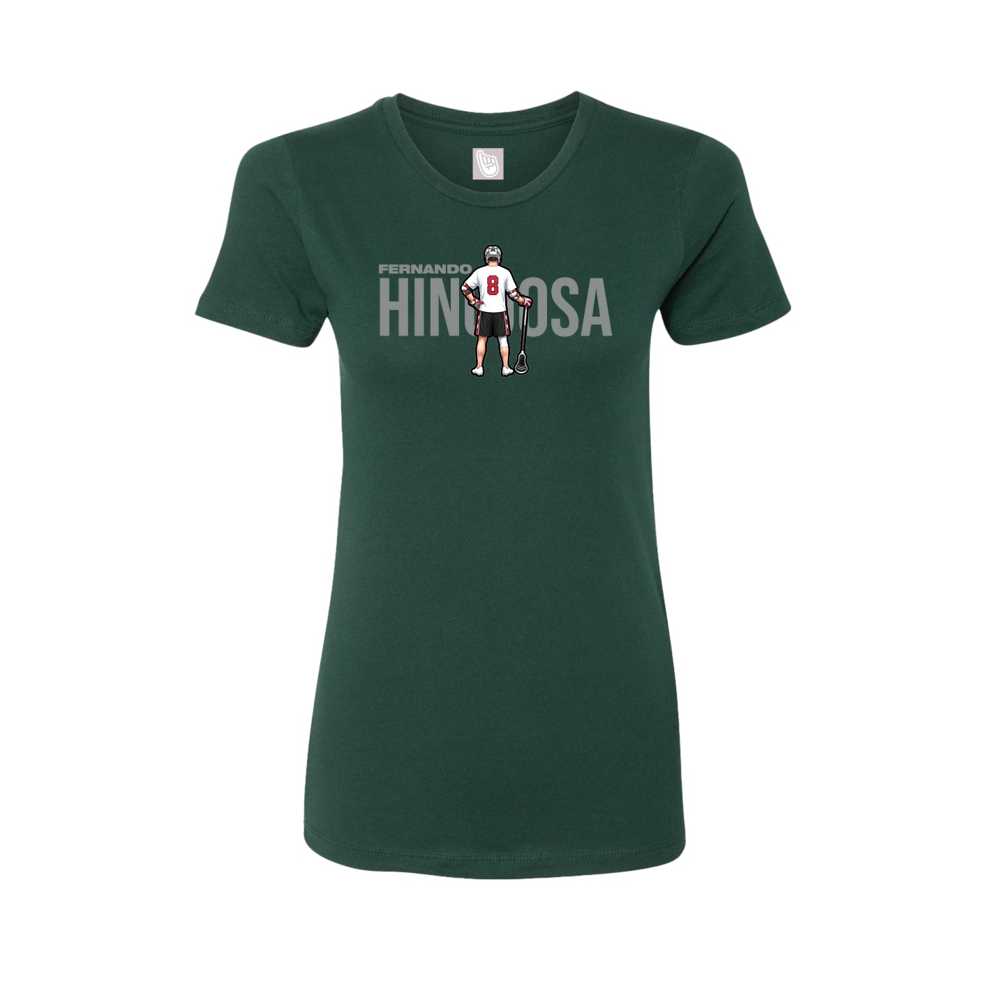 Fitted Women's Tee — Player Name in Green