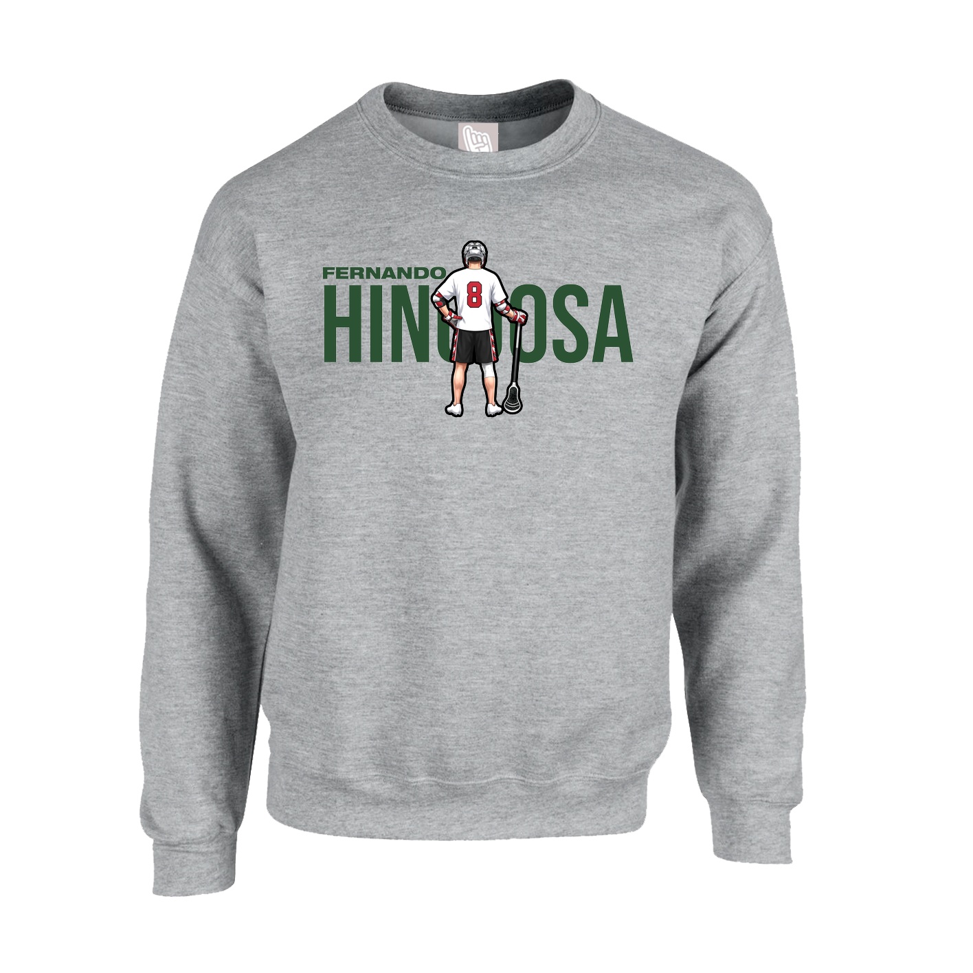 Fleece Crew — Player Name in Grey