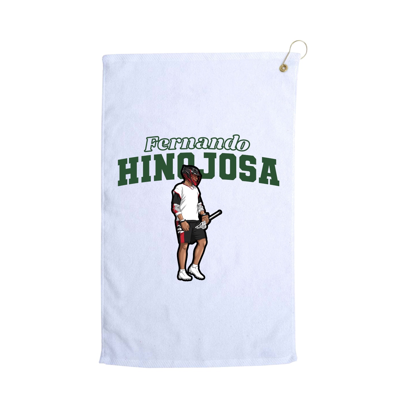 Golf Towel — Name Arch in White
