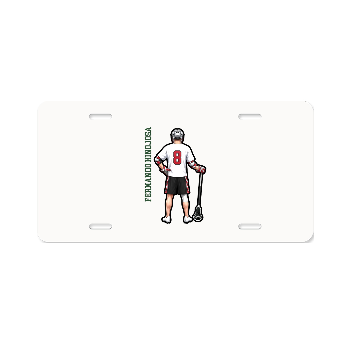 License Plate — Name Vertical in Classic