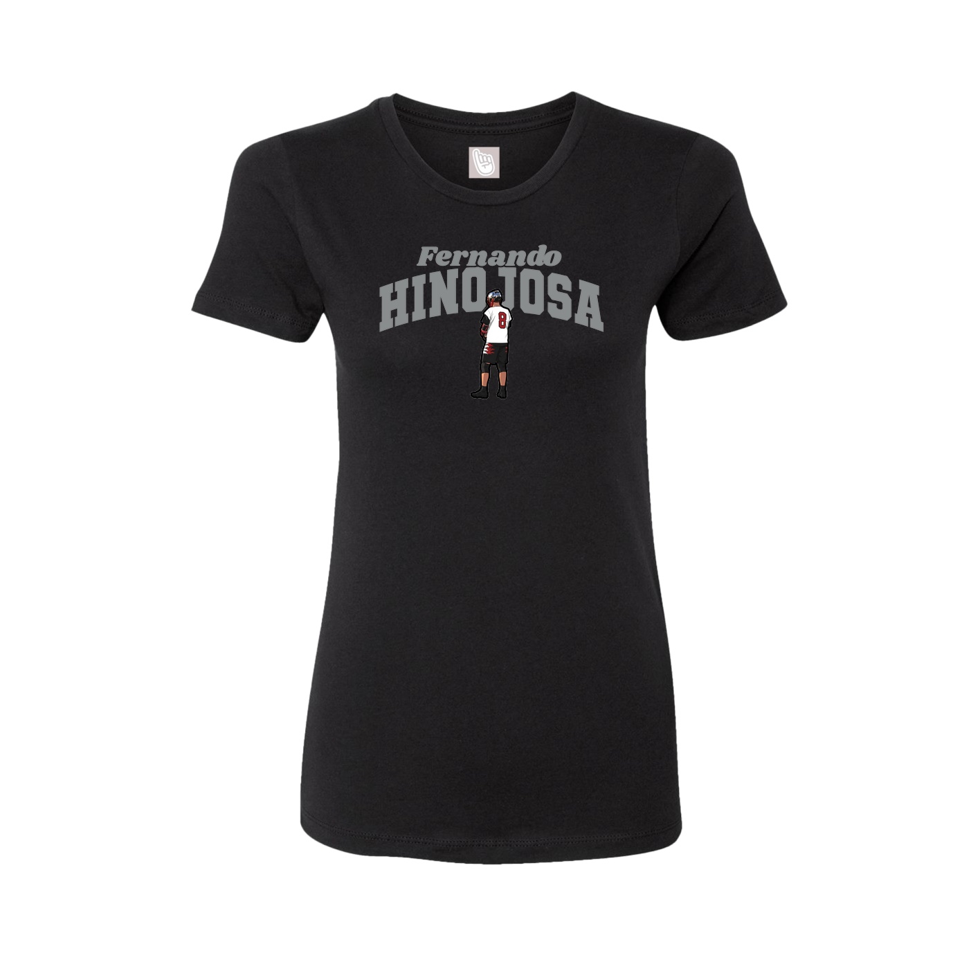 Fitted Women's Tee — Signature Arch in Black