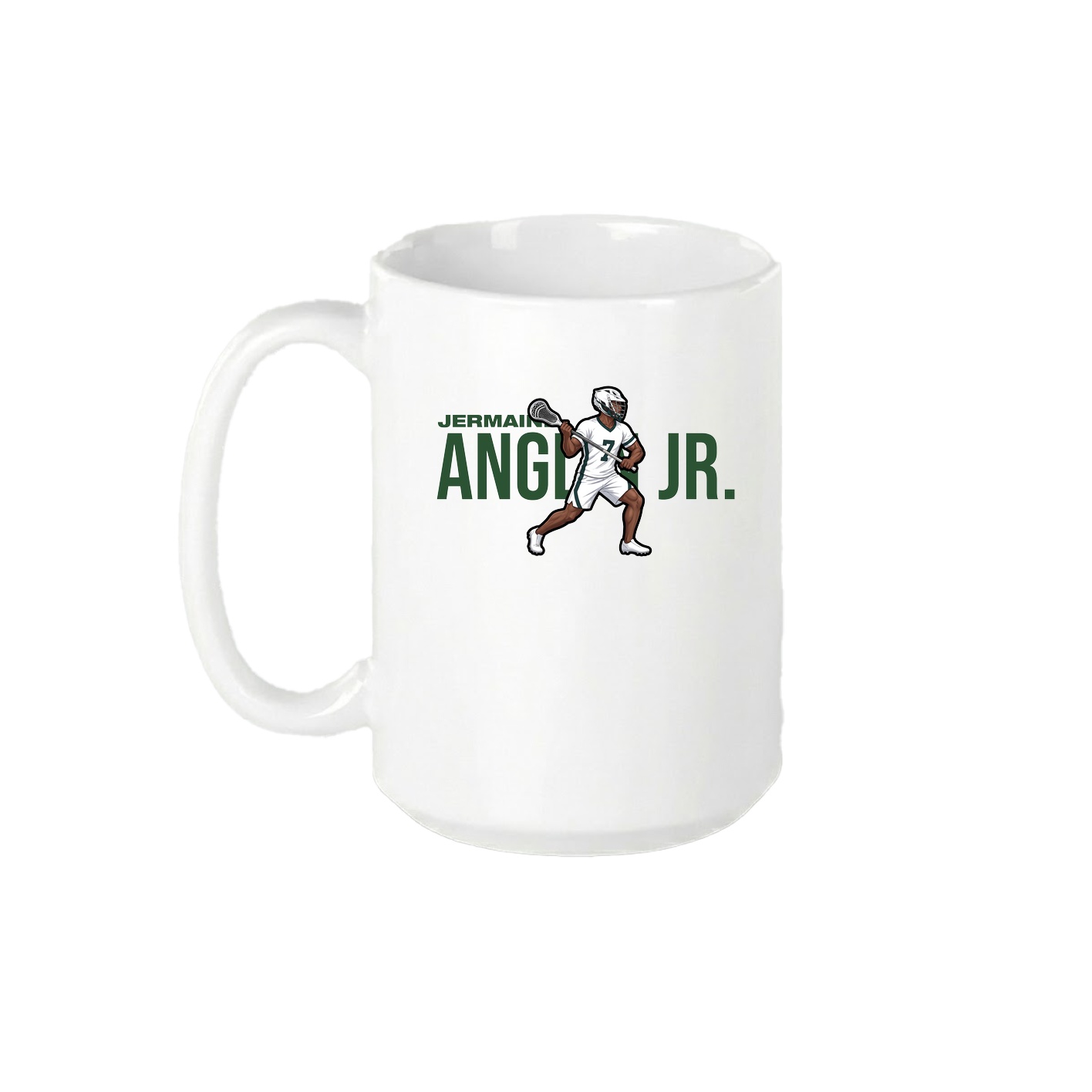 15oz Coffee Mug — Player Name in White