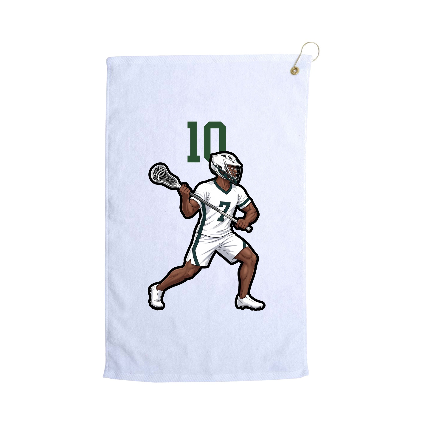 Golf Towel — Number Top in White
