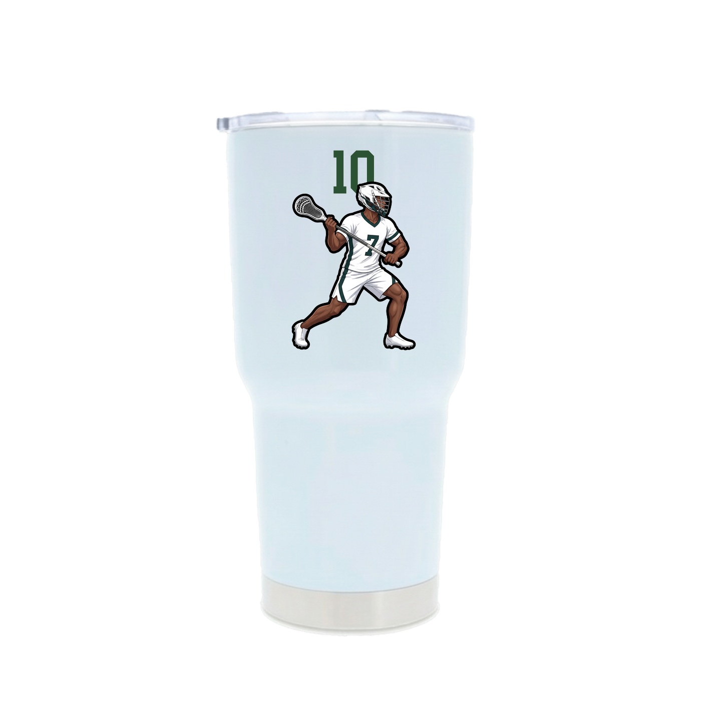 30oz Stainless Steel Tumbler — Number Top in White