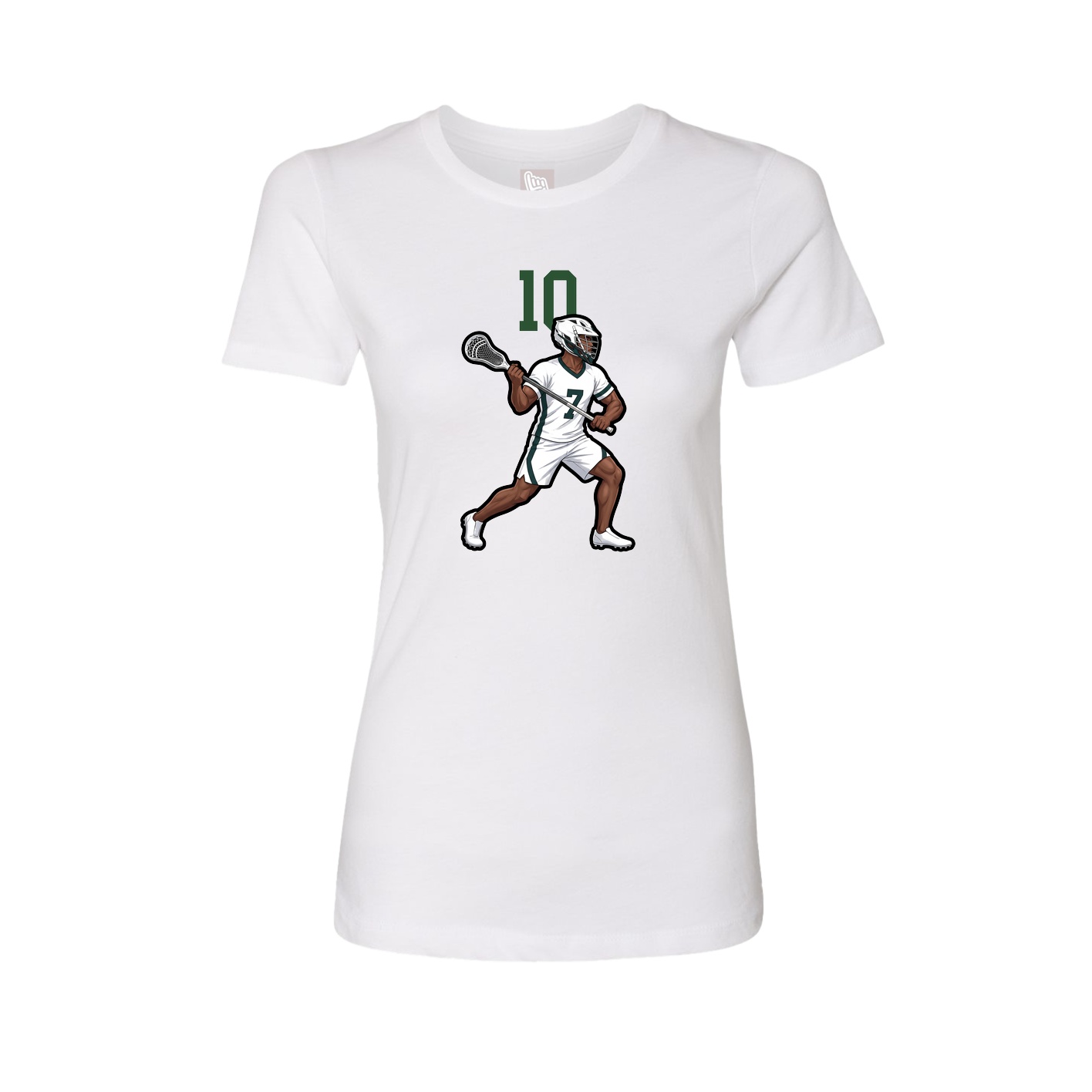 Fitted Women's Tee — Number Top in White