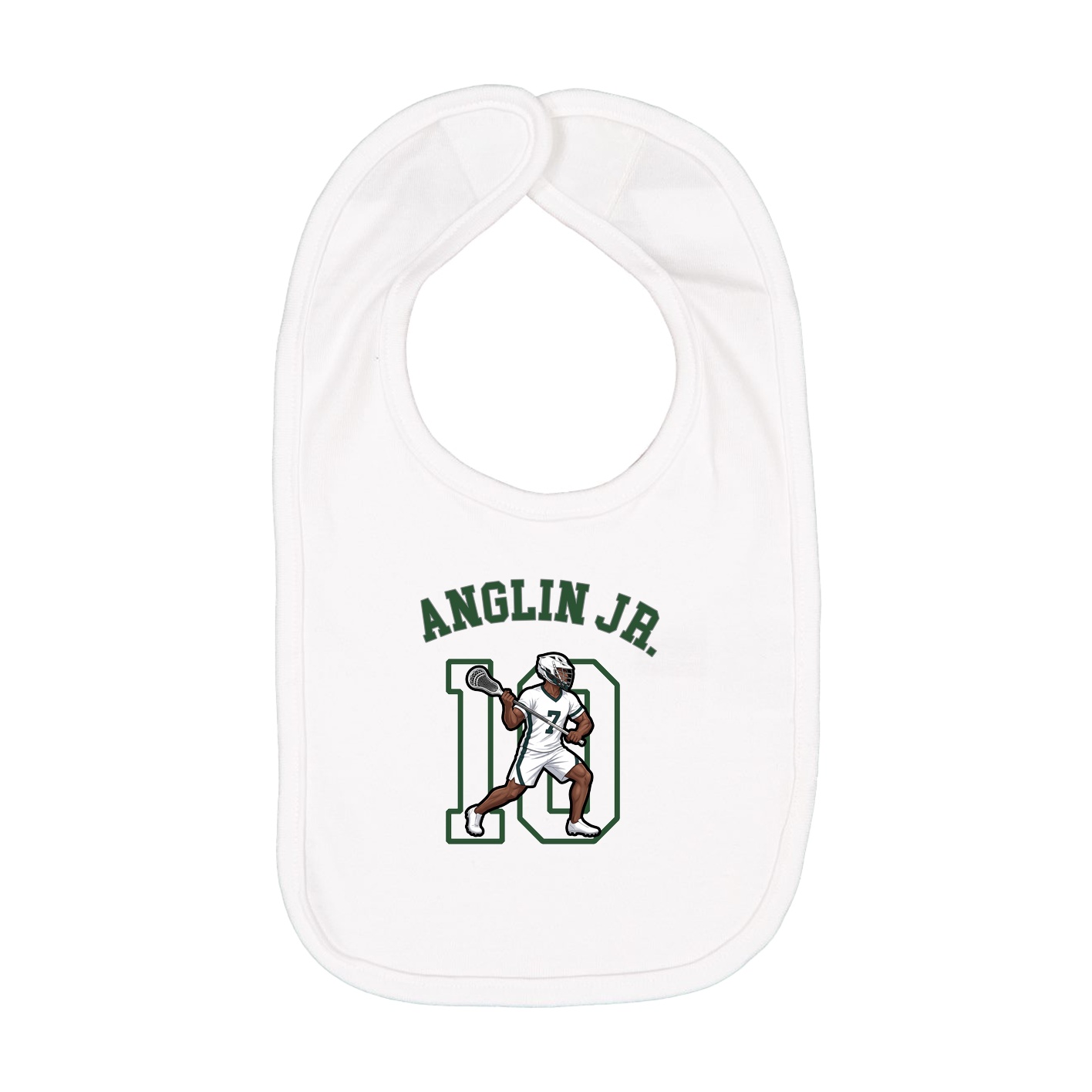 Infant Bib — Shirsey Arch in White