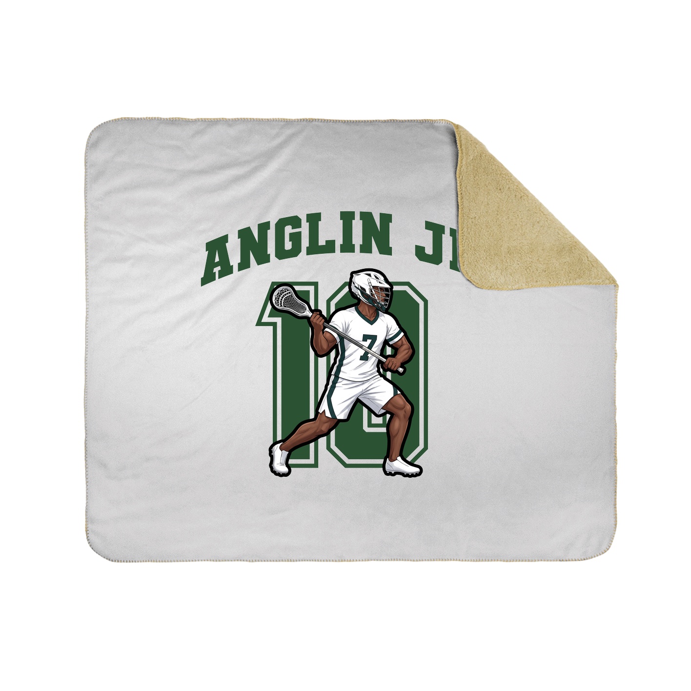 Throw Blanket — Number in White
