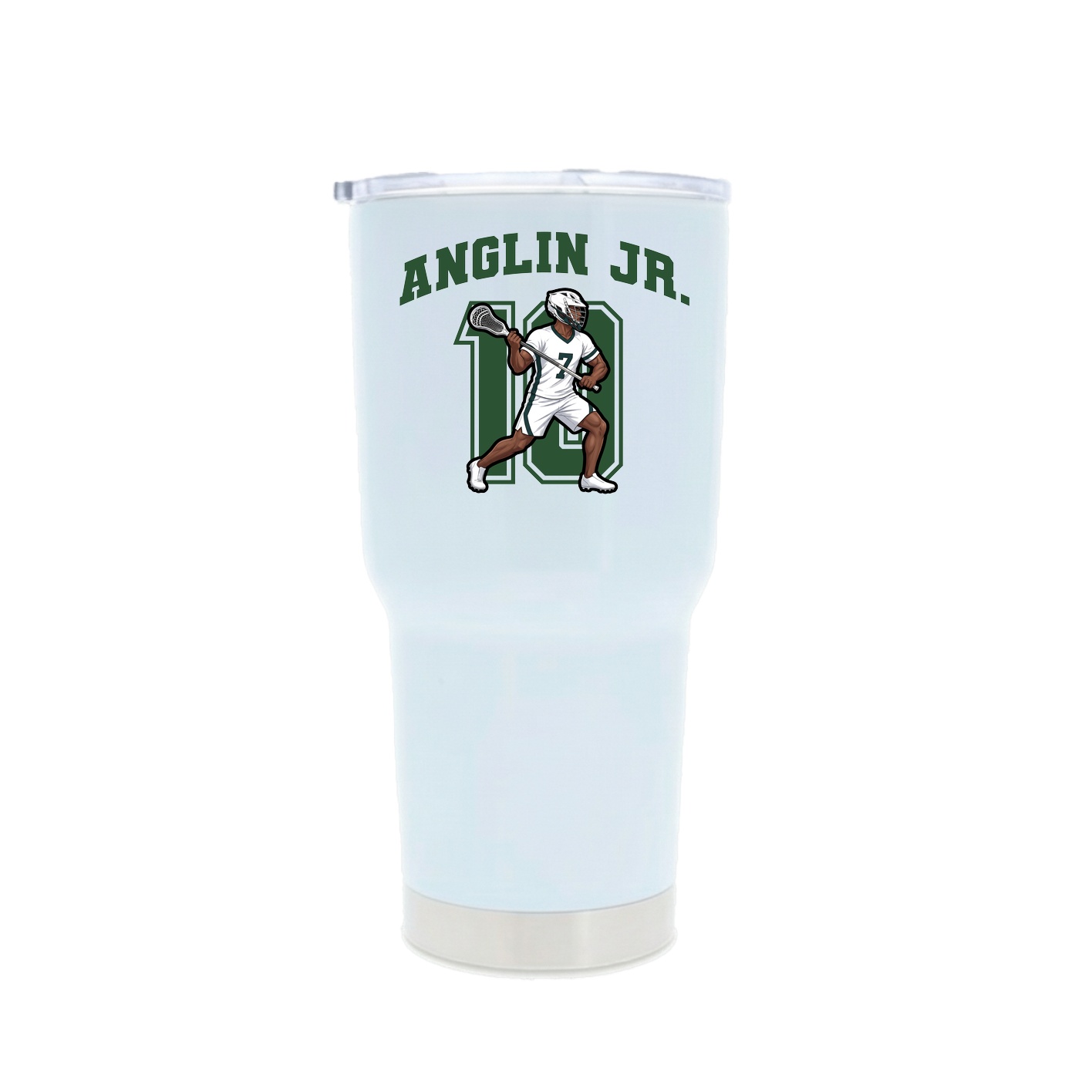 30oz Stainless Steel Tumbler — Number in White