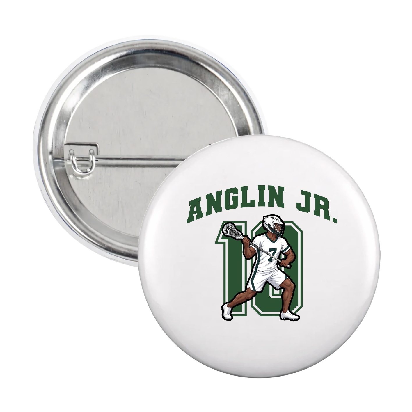 Game Day Button — Number in White