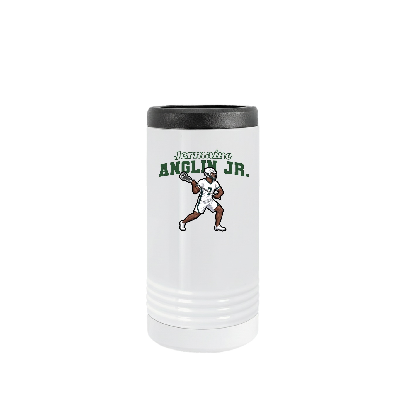Slim Beverage Holder — Name Arch in White