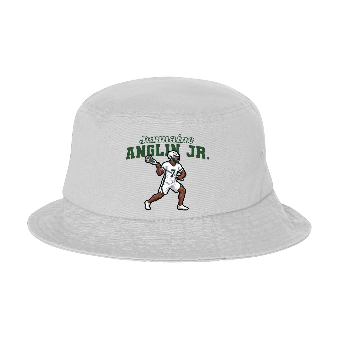 Bucket Cap — Name Arch in White