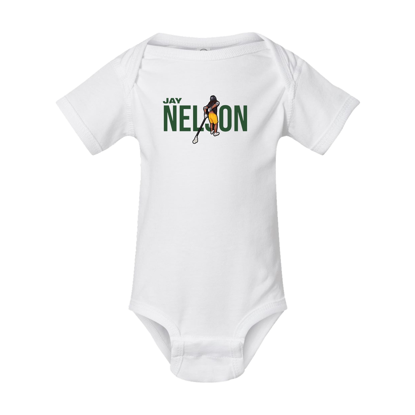 Baby Onesie — Player Name in White
