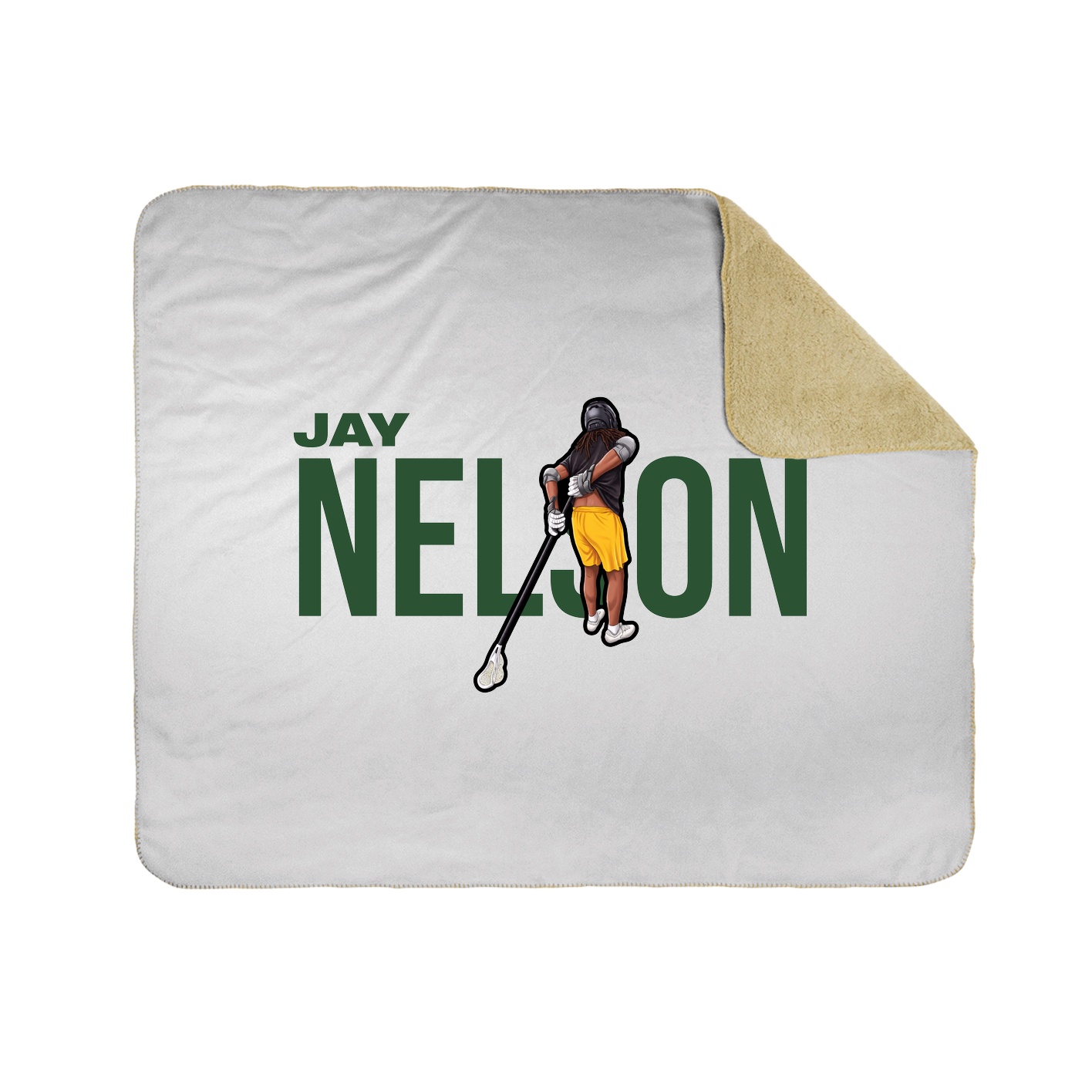 Throw Blanket — Player Name in White