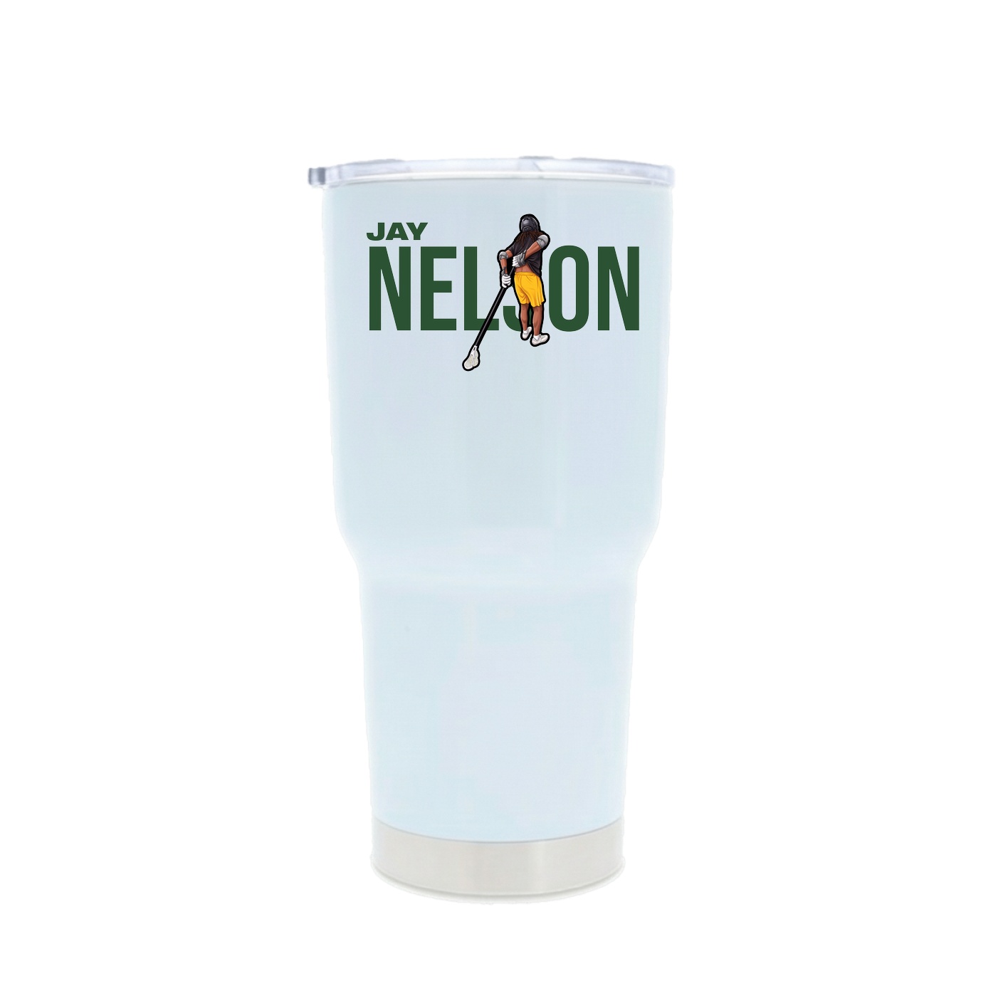 30oz Stainless Steel Tumbler — Player Name in White