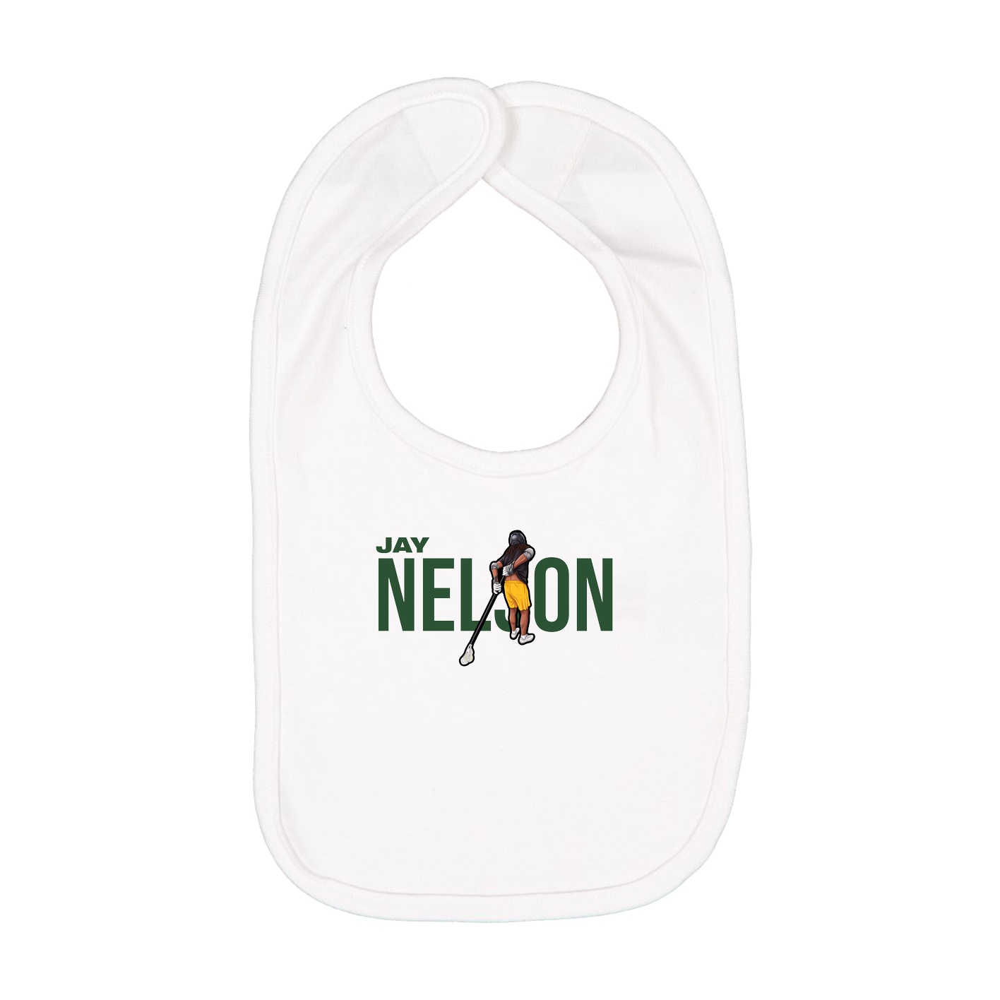 Infant Bib — Player Name in White