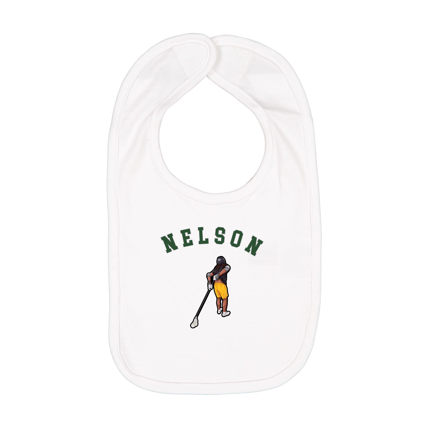 Infant Bib — Shirsey Arch in White