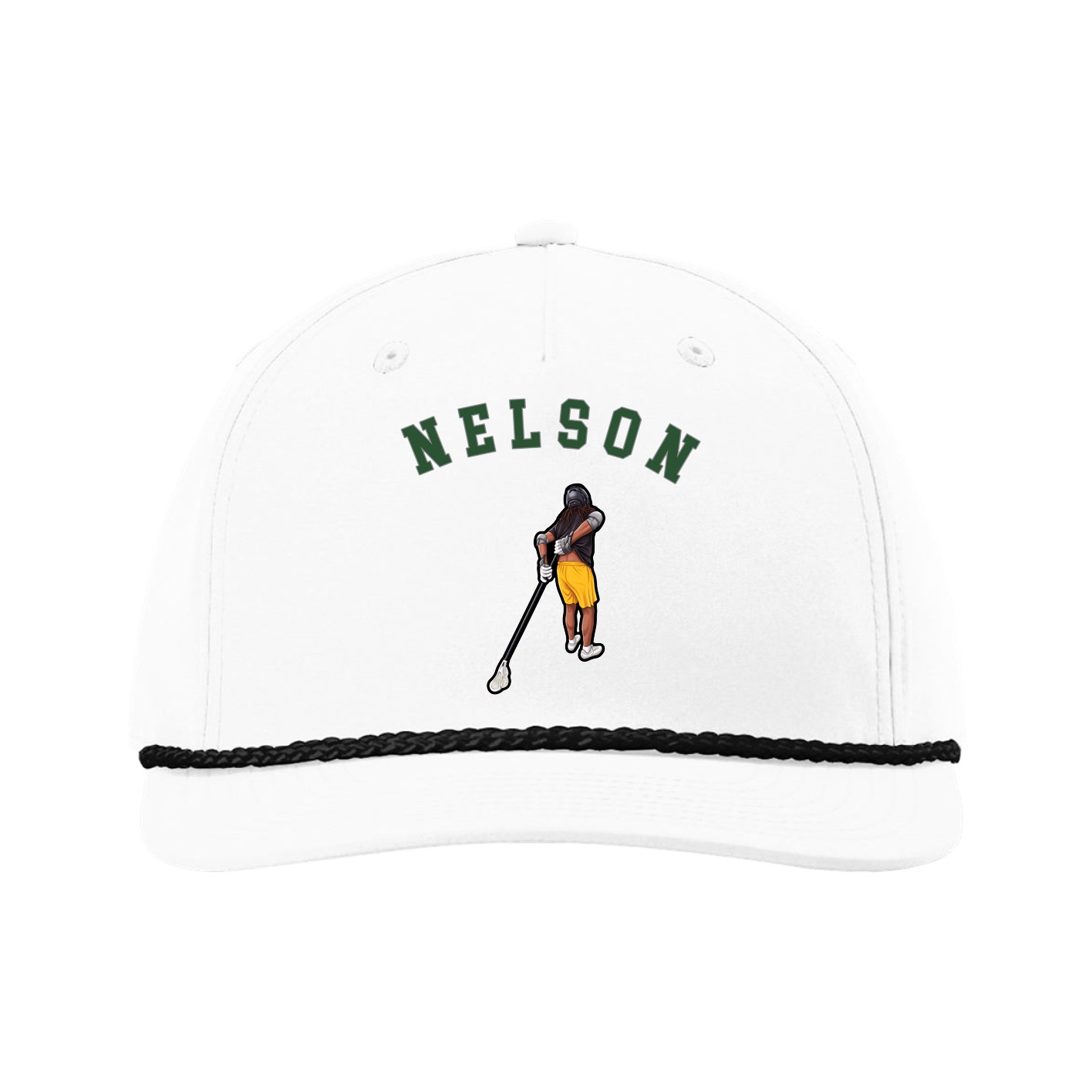 Five-Panel Classic Rope Cap — Shirsey Arch in White