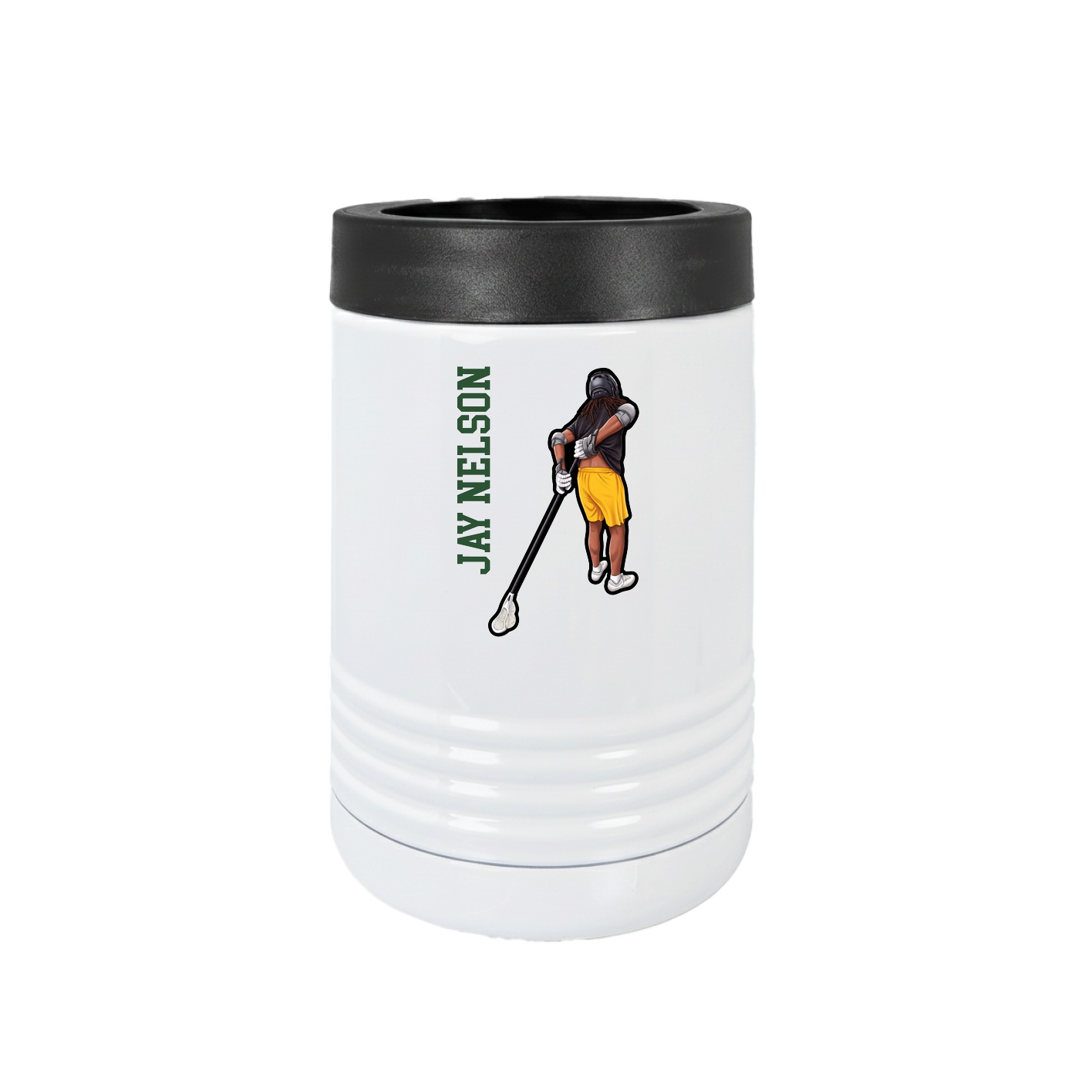Beverage Holder — Name Vertical in White