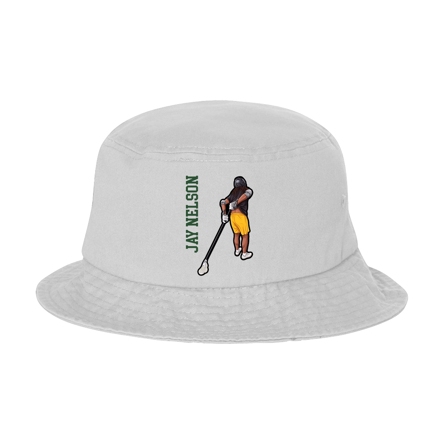 Bucket Cap — Name Vertical in White
