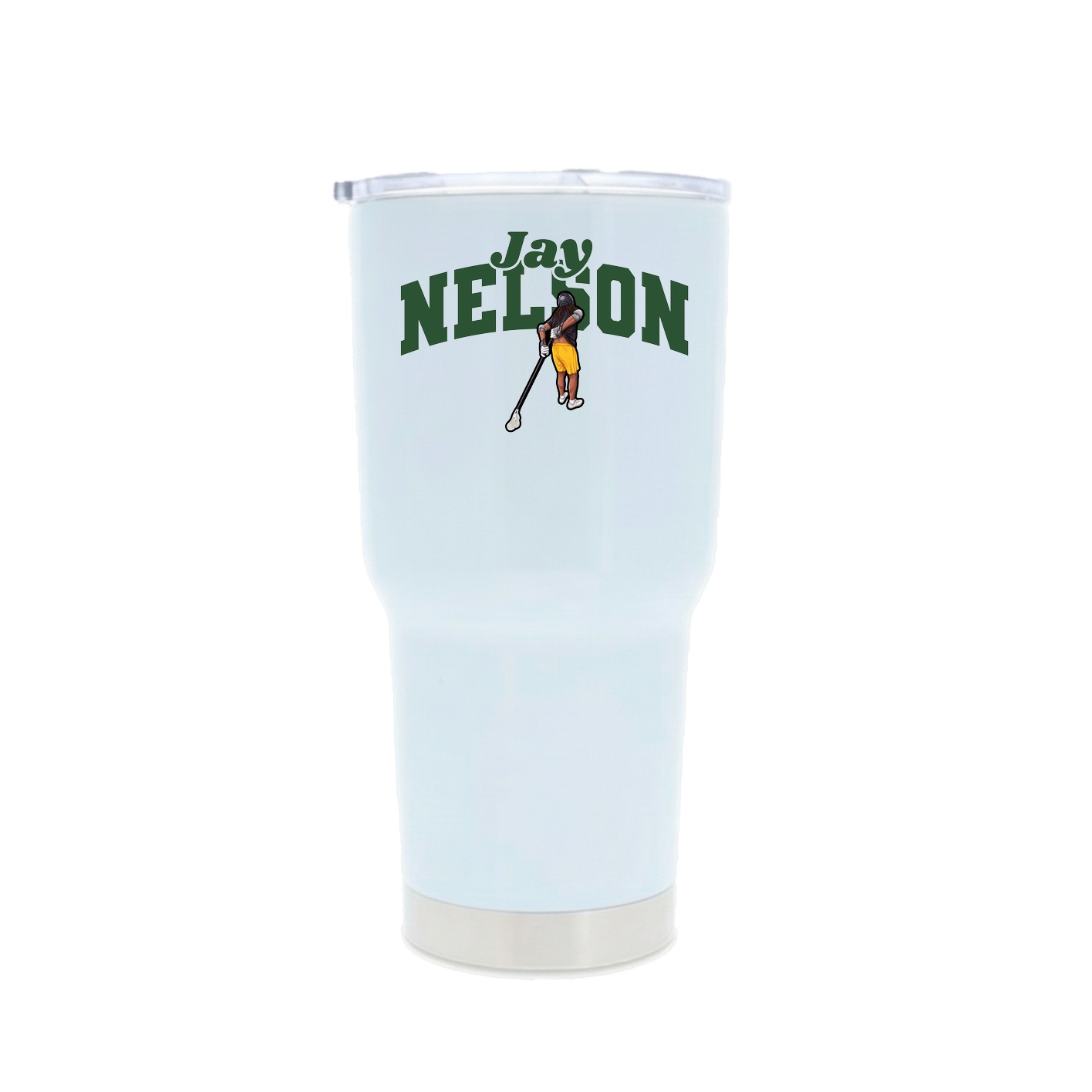 30oz Stainless Steel Tumbler — Signature Arch in White