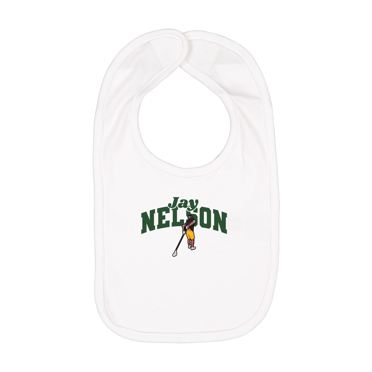 Infant Bib — Signature Arch in White