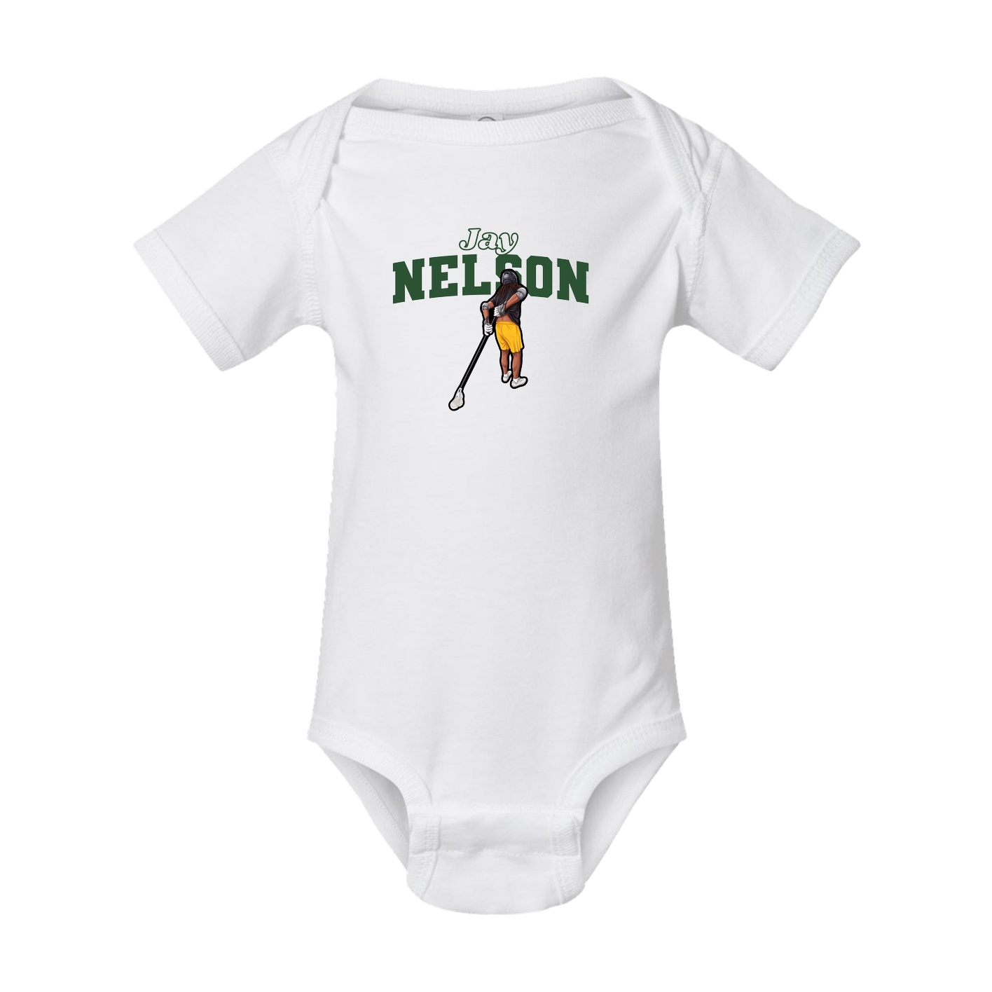 Baby Onesie — Name Arch in White
