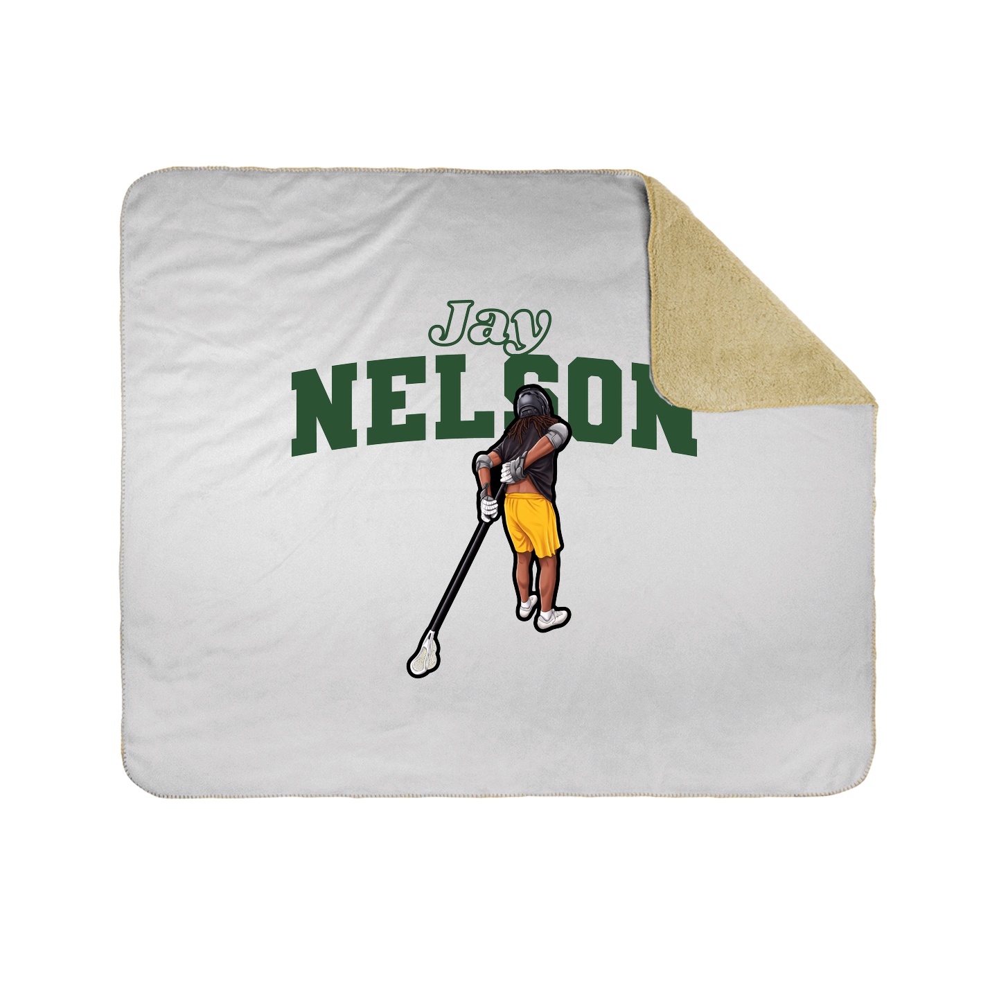 Throw Blanket — Name Arch in White