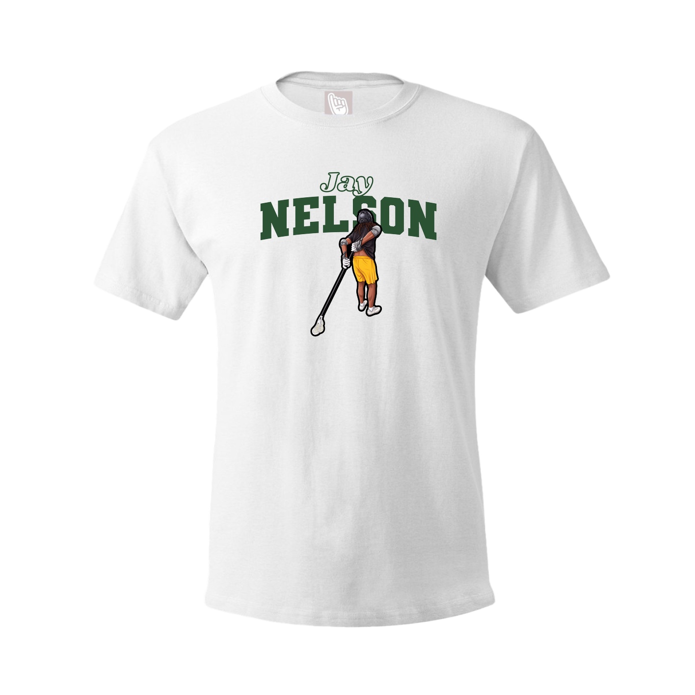Youth Tee — Name Arch in White
