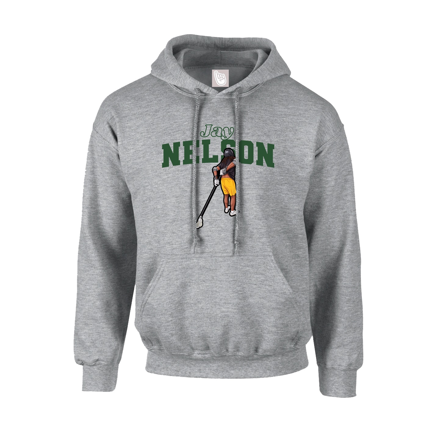 Hoodie — Name Arch in Grey