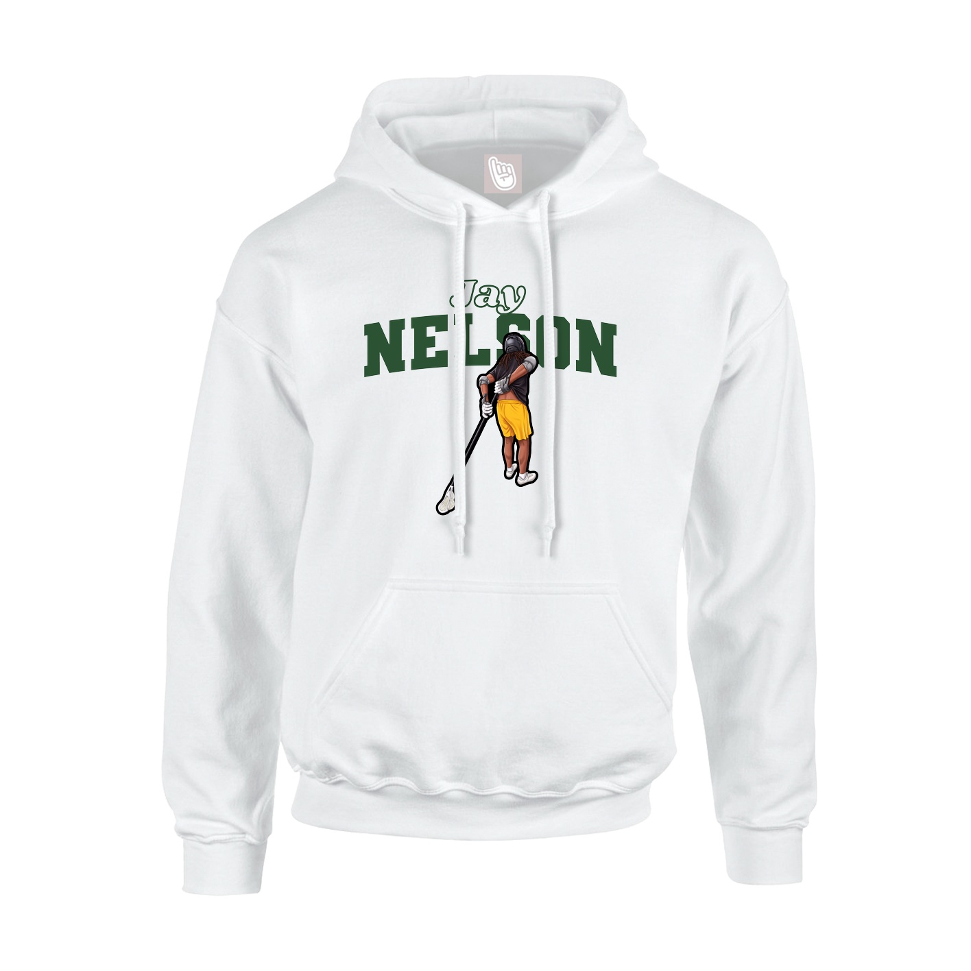 Hoodie — Name Arch in White