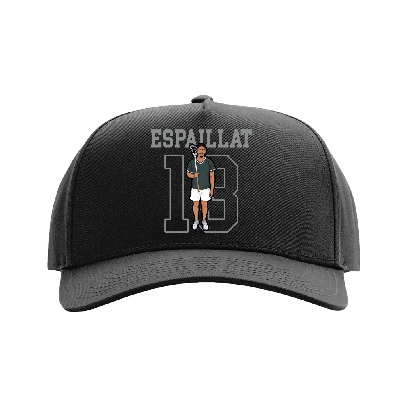 Full Fabric Five-Panel Champ Cap — Shirsey in Black