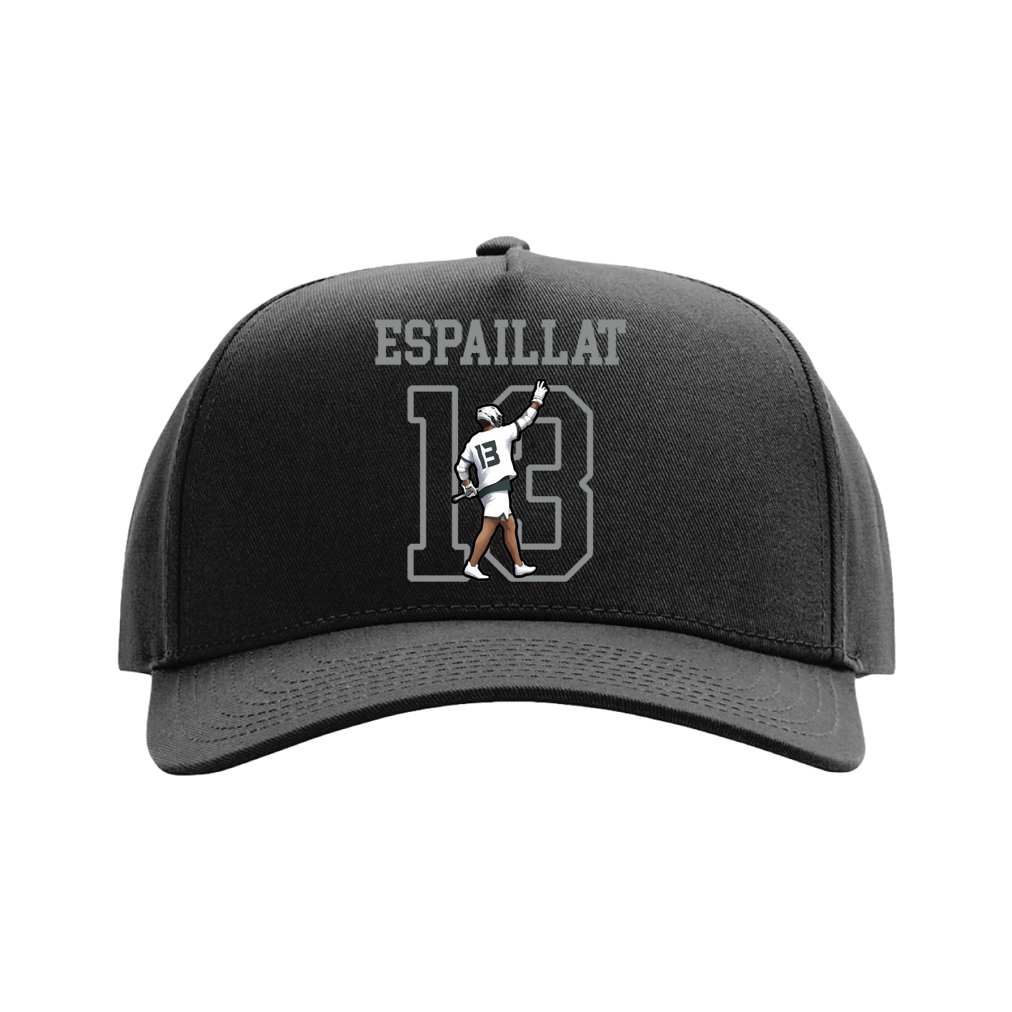 Full Fabric Five-Panel Champ Cap — Shirsey in Black
