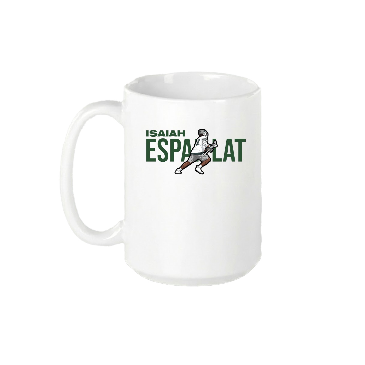 15oz Coffee Mug — Player Name in White