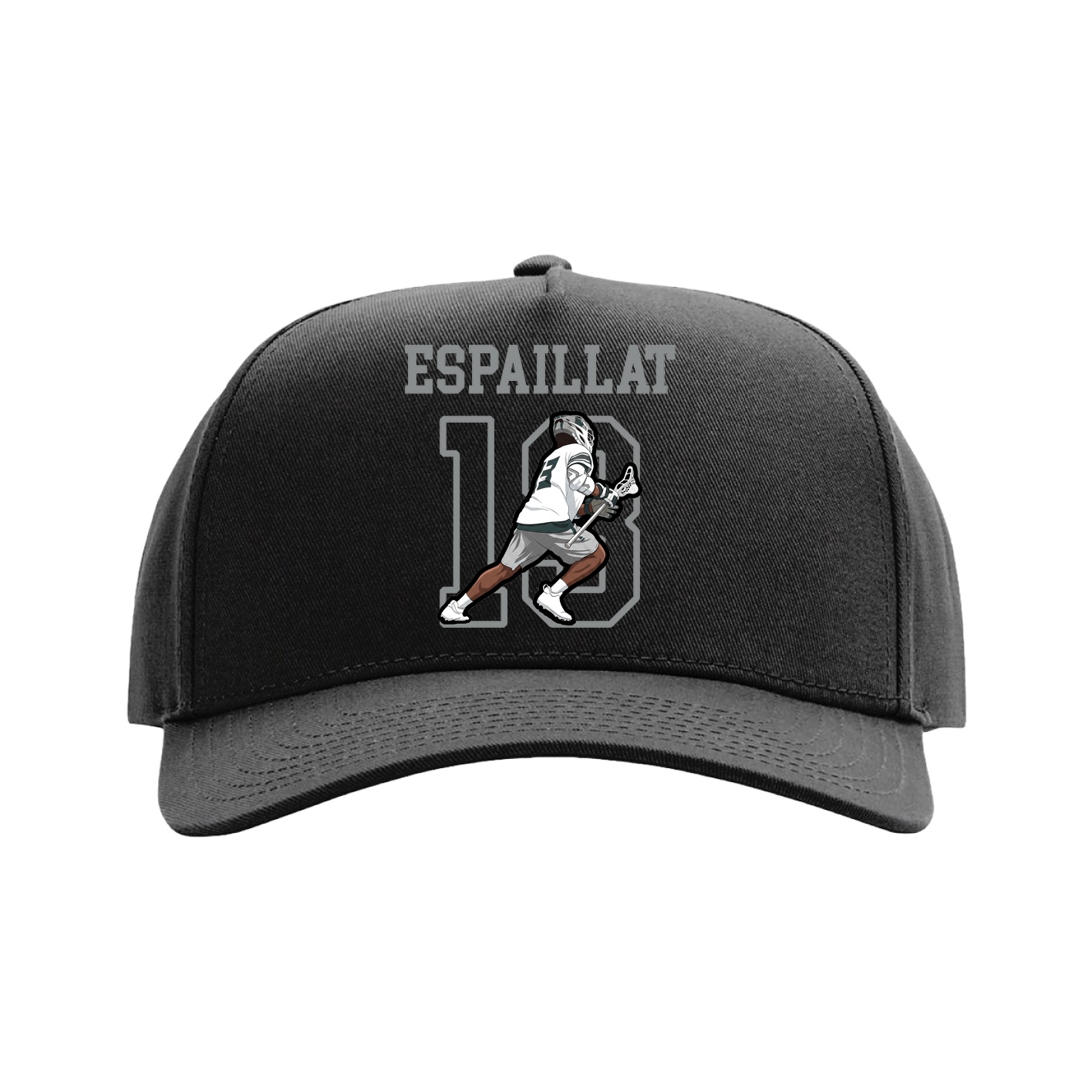 Full Fabric Five-Panel Champ Cap — Shirsey in Black