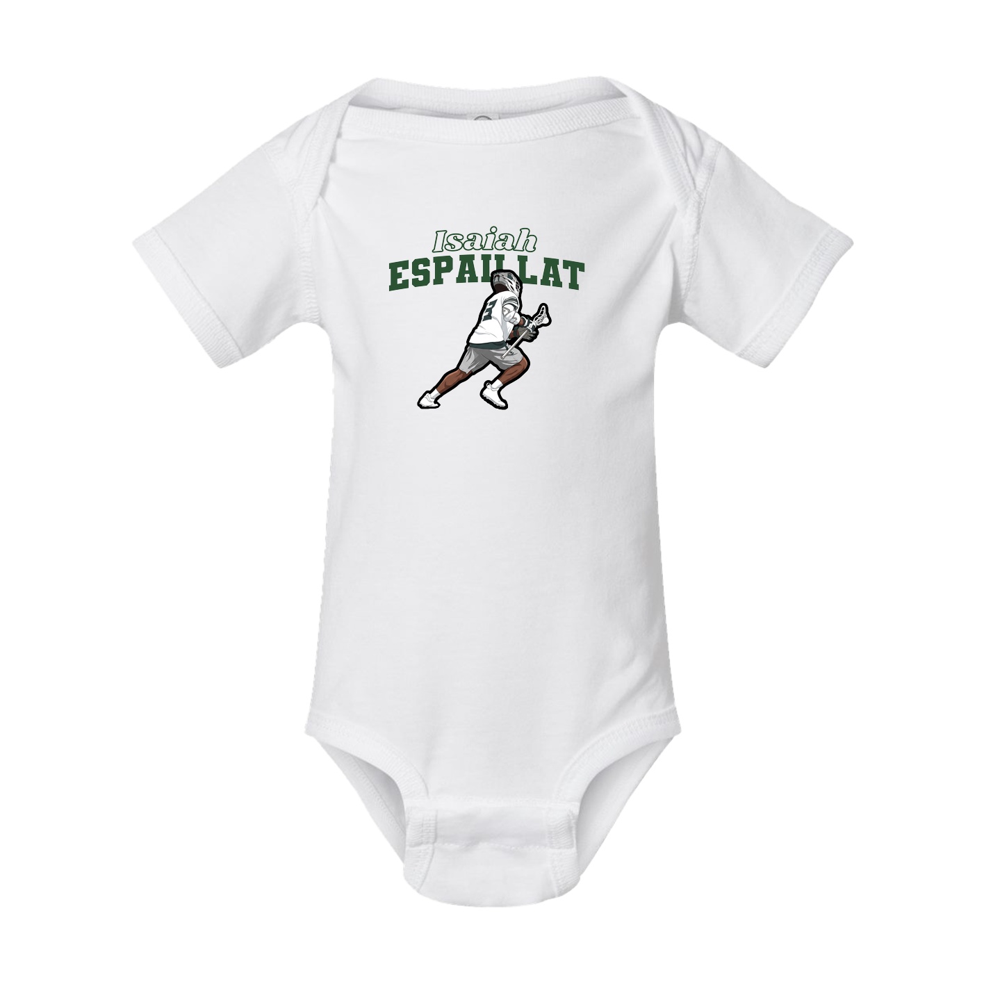 Baby Onesie — Name Arch in White